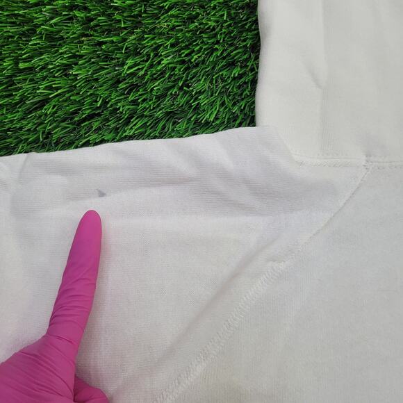 Vintage 80s Champion Hoodie Womens XL 22x24 White NCACC USA - Picture 6 of 16